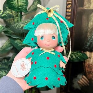 Precious Moments Green Oh Christmas Tree Kitsch Doll